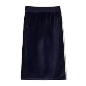 [오아이오아이컬렉션]레이어드 로고 벨벳 스커트 [NAVY]