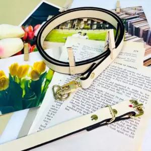 1쌍 가죽핸들 가방손잡이 끈 아이보리블랙 2 타입 486365