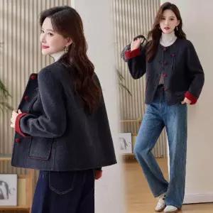 솜브레로스 여사친 모직 가을 동계 깊은 코트 리버시블 숏 DOS3