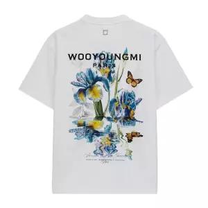 [우영미] 남성 플라워 백로고 반팔 티셔츠(W261TS06701W)