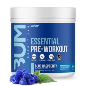 RAW Nutrition - 필수 프리 크리스 범스테드 운동 포뮬러 스포츠 뉴트리션 파우더 남녀 음료 운동용 에너지 블루 라즈베리