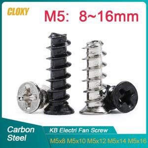 100 개세트 M5 x 8x10x12x14x16mm KB 컴퓨터 PC 케이스 냉각 팬 장착 나사 방열 해결사