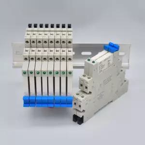 1PCS 고주파 초박형 슬림 릴레이 DIN 마운트 LED 6A C2 41F 1Z 1CO 24V
