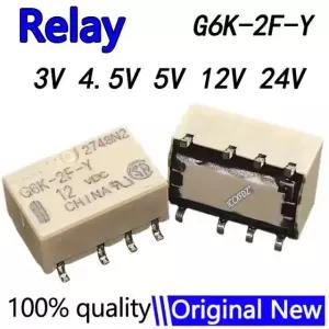 G6K 2F SMD 신호 릴레이 3V 5V 12V 로트당 10X6 24V 5X5MM 4 5V