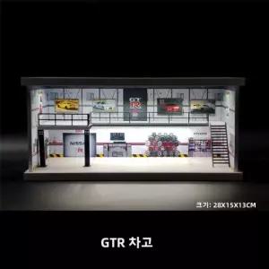 64 주차장 모형 합금 자동차 보관 캐비닛 조명 진열대 완제품 방진 1/64 페라리 모델(조립)