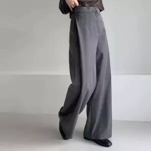여성용 모던 핀턱 와이드 기모 슬랙스 본딩 방한
