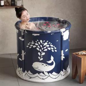 원터치 접이식 1인 욕조 간이 이동식 미니 반신욕조 반신욕욕조 1인용욕조 히노끼욕조 깊은욕조