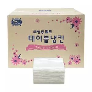 세이플러스 무형광테이블 냅킨 70매X60밴드 4200매 O 점보롤 화장지 휴지 티슈 코디 화장실용티슈