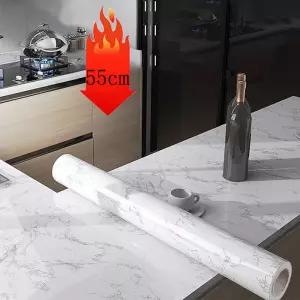 DIY 55cm 대리석 자체 접착 벽지 욕실 주방 다이닝 룸 캐비닛 수조 벽 스티커 방수 및 곰팡이 방지