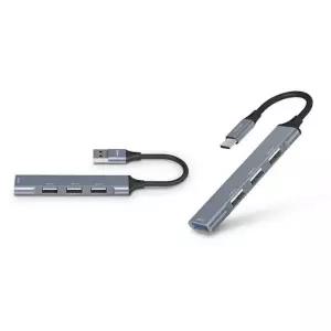프로토 4포트USB A타입 멀티허브MR-HUB4A그레이 멀티허브 MRHUB4A 그레이