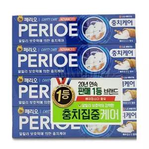치아건강 3가지 예방 페리오 캐비티 치약 4개입 칫솔치약세트 입냄새제거제 치약칫솔세트 천연치약