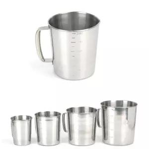 대용량 스텐 계량비커 계량컵 12x14cm 1리터 물계량컵 주방계량컵 큰계량컵 베이킹계량컵 제빵계량컵