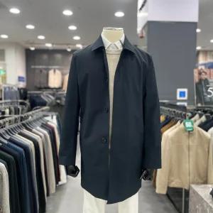 남자 간절기 봄 네이비 컬러 하프 트렌치 맥코트OTSL001