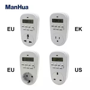 MA UA 전자 디지털 타이머 스위치 콘센트 EU 230V VN UK 플러그 US 50H EU
