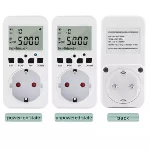 전자 디지털 타이머 스위치 EU FR UK US 110 콘센트 220V 50 플러그 주방 US Plug
