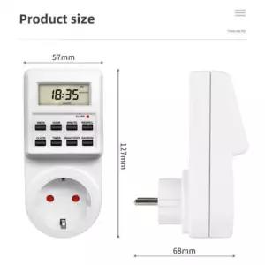 전자식 디지털 타이머 스위치 소켓 24시간 주기식 주방 콘센트 가능 프로그래밍 타이밍 EU Plug