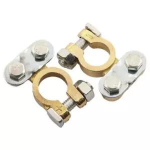 1쌍 12V 배터리 터미널 스크류 타입 커넥터 황동 레저 트럭 클램프 자동차 알루미늄