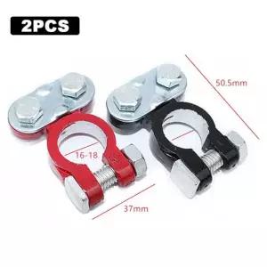 자동차 배터리 터미널 12V 24V 클램프 파일 커넥터 듀티 클립 보트 헤비 트럭 자동 2Pcs