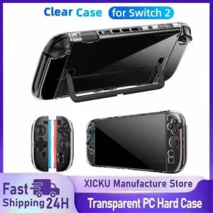 NS 스위치 조이콘 컨트롤러용 투명 PC 하드 케이스 분리형 스킨 프로텍터 커버 보호 Clear