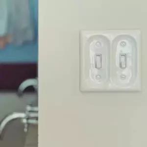 세라믹 스위치 플레이트 콘센트 커버 흰색 도자기 장식 또는 용기 조명 Single Decorator