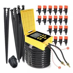태양 발전 타이머 펌프 드립 관개 시스템 내장 정원 분재 식물 18650MAH 배터리 A 15M Kit Arrow