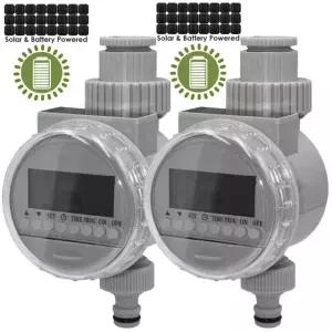 KESLA 정원 태양 전지 전원 급수 타이머 물방울 자동 전자 온실 관개 IRRIGATO Ball Valve Timer
