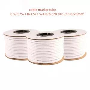75 25MM2 PVC 흰색 필기 페럴 기계 번호 튜브 케이블 와이어 마커 슬리브 매화 0 75mm2(80M length)