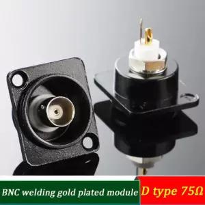 여성 소켓 금도금 SDI 케이블 시트 커넥터 장착형 50 BNC 패널 타입 용접형 75 Dust cover 22mm