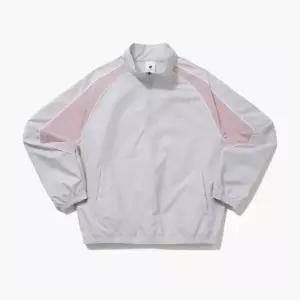 르꼬끄바람막이 TQT QQ123LJK22-LGR 컬러블록 하프집업 아노락 자켓 / Light grey