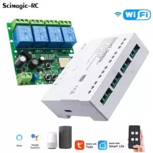 투야 와이파이 릴레이 스마트 무선 433 리모컨 스위치 모터 모듈 DIY 리시버 라이트 1CH 7 32V