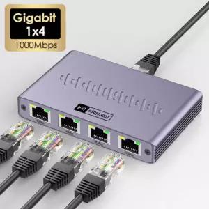 1000MBPS 이더넷 1X4 분배기 기가비트 RJ45 CAT6 LAN 인터넷 OU IN Gigabit 1x4 Classic