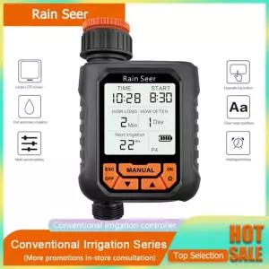 RAIN SEER 대형 LCD 디스플레이 워터 타이머 방수 가든 관개 강우량 IP65 LCD ler 1