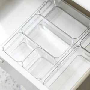 1pc 서랍 구획 주최자 책상 캐비닛 직사각형 연필 플라스틱 내장