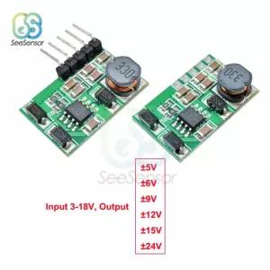 포지티브 네거티브 듀얼 출력 전원 공급 장치 스텝 컨버터 모듈 DAC LCD 부스트 15V no pin