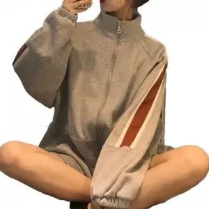 [하프클럽/]여성용 캐주얼 루즈핏 집업 점퍼 간절기 아우터