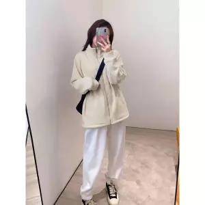 [하프클럽/]밀크후르츠후리스집업 후리스 플리스집업 점퍼 집업 롱 사파리