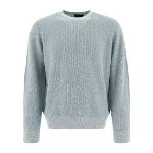 텍스처 니트 크루넥 스웨터 M05166429A297LCC Light Blue