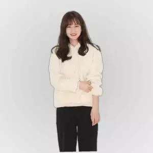 여성 무지 박스 양털 후드티셔츠