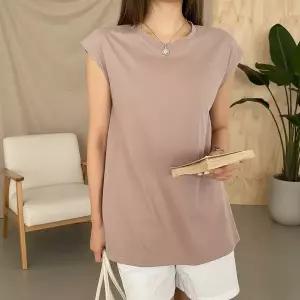 [하프클럽/]여성 라운드넥 A라인 플레어 민소매 티셔츠 남방