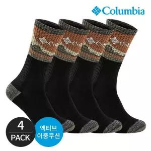 [하프클럽/] 남성 쿠션 마운틴 등산 장목양말 4P_BK