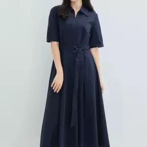 [로엠] V넥 셔츠원피스 (RMOWD38RT5-T)