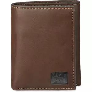Levi's 리바이스 남성용 RFID 삼단 지갑-Sleek + 슬림 Includes ID Window Credit 카드홀더 293468