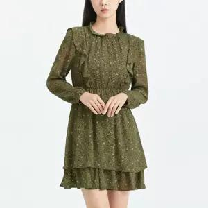 [미쏘] 플라워 프릴 미니 원피스 (MIWOWBT32G-T)