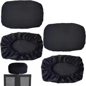 4PCS 사무용 의자 헤드레스트 커버 베개 모발 보호용 소프트 프로텍터