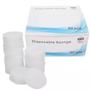 YUYTE 50pcs 스펀지 패드 일회용 청소 바늘 내치과 드릴 블록 구강 관리 액세서리용
