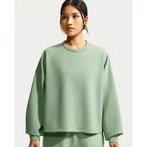 나이키 24.7 임파서블리소프트 여성 드라이 핏 오버사이즈 크루넥 탑 - 스팀/더치 그린 HQ8194-006 975689