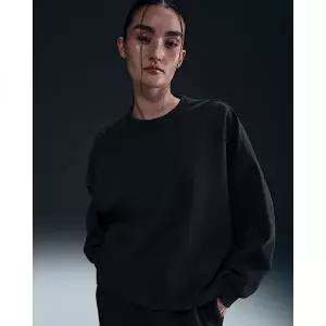 나이키 24.7 임파서블리소프트 여성 드라이 핏 오버사이즈 크루넥 탑 - 블랙/다크 스모크 그레이 HQ8194-01