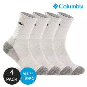 컬럼비아 남성 쿠션 힐컬러 등산 중목양말 4P_LG
