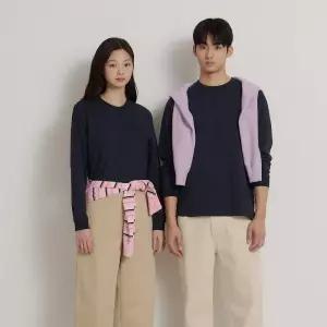 [백화점 정품] 빈폴 25SS 기본 긴소매 티셔츠 - 네이비 (BC6341C66R)