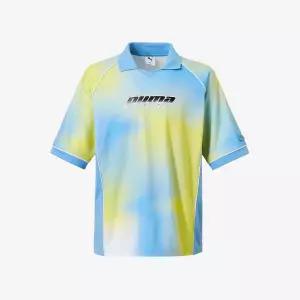 매장정품 푸마 U 풋볼 니트 칼라 반팔 티셔츠 - LEMON SHERBET PKI95030603 261418